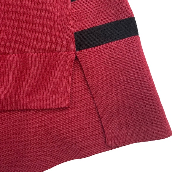 Crown & Ivy Cranberry Multicolor Intarsia Star Sweater With Stripes, Size Large - Picture 6 of 14